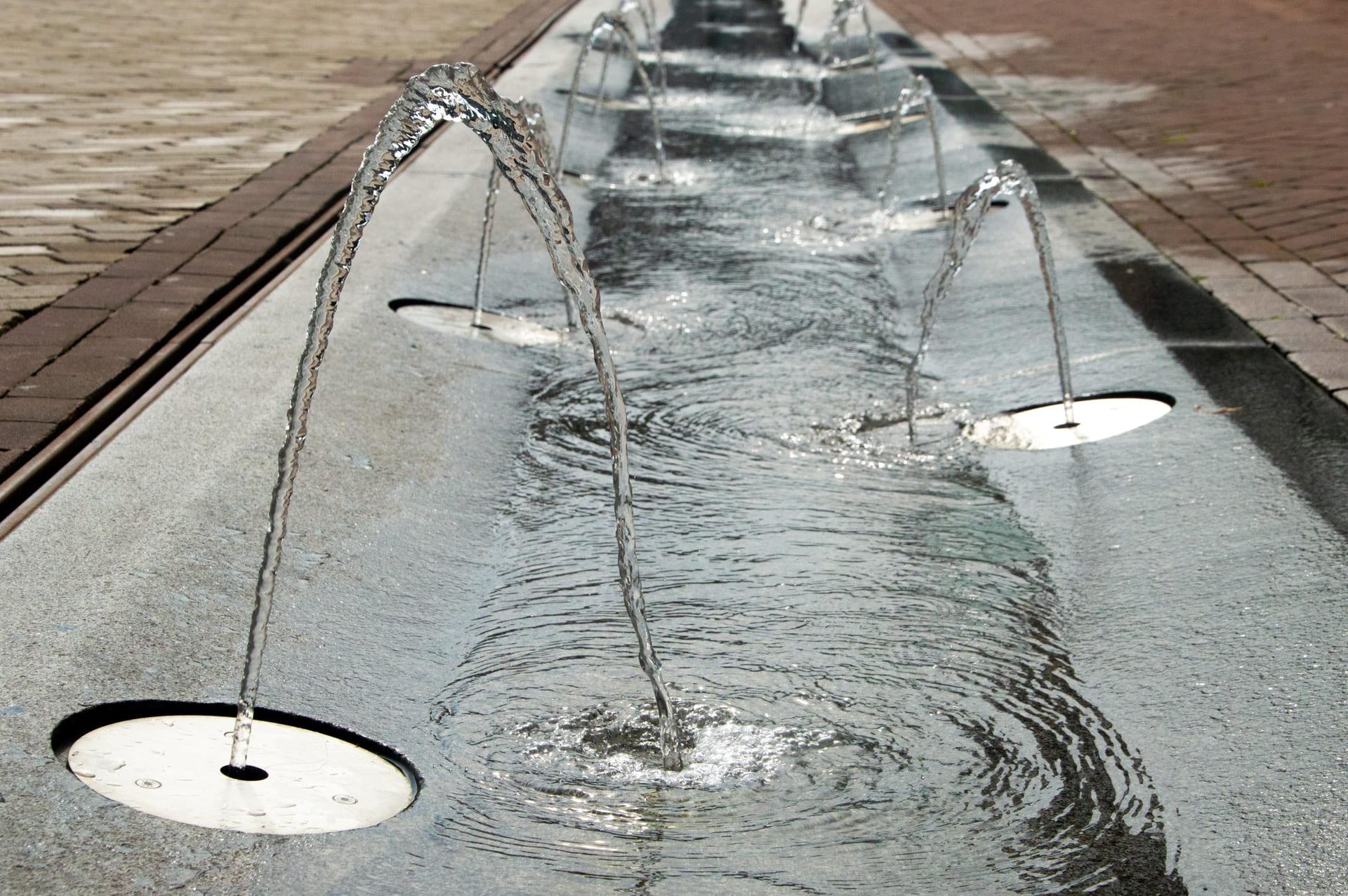 Fonteinen in de klimaatstraat Apeldoorn